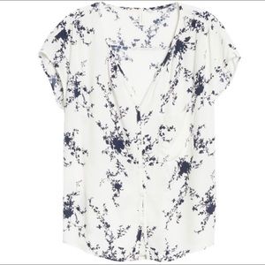 NWT Nordstrom Treasure & Bond Ivory Botanical Top